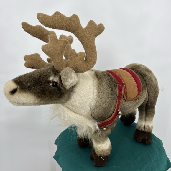 Large Realistic Soft Plush Reindeer Decoration By Sterling Inc. 19" Long - Picture 2 of 11